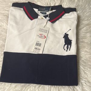 New polo shirt for men size xl new blue and white